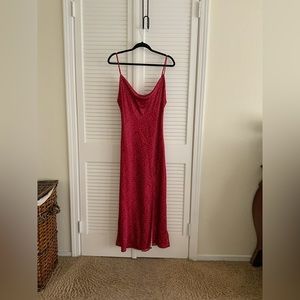 Paper Heart Red Polka Dot slip dress L